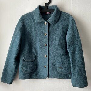 Pure New Wool Women's Jacket Button Down Collared M